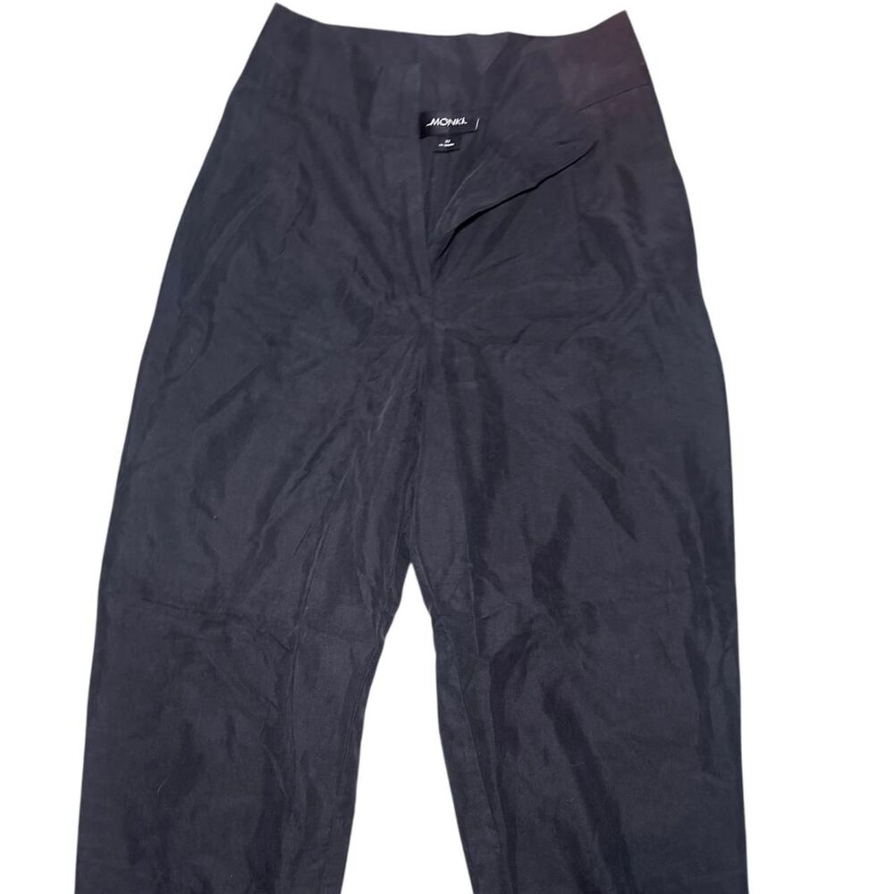 Monki Women's Navy and Black Trousers